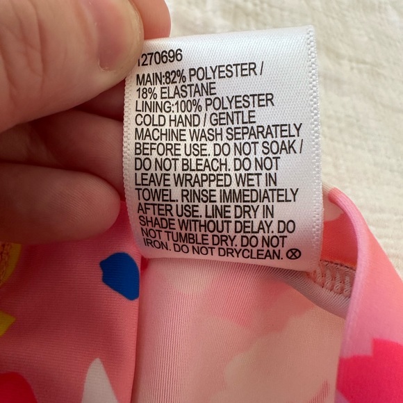 Mini Mango Long Sleeve Swimsuit - Bright Florals, Ruffle Sleeve - Size 2 - Picture 5 of 5